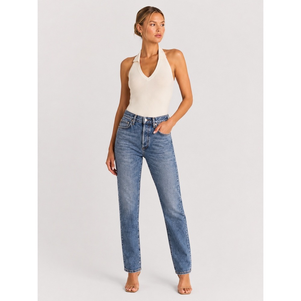 Toteme Straight High Waist 100% Organic Cotton Jeans Vintage Wash 28/32